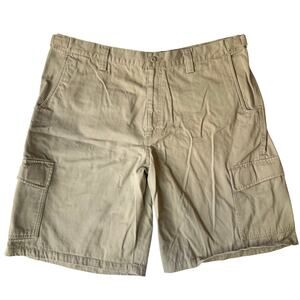 Route 66 Men Cargo Khaki Shorts Size 40 Natural Tan
